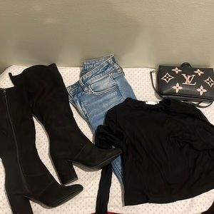 Size 6 Kenneth Cole Black Heel Boots